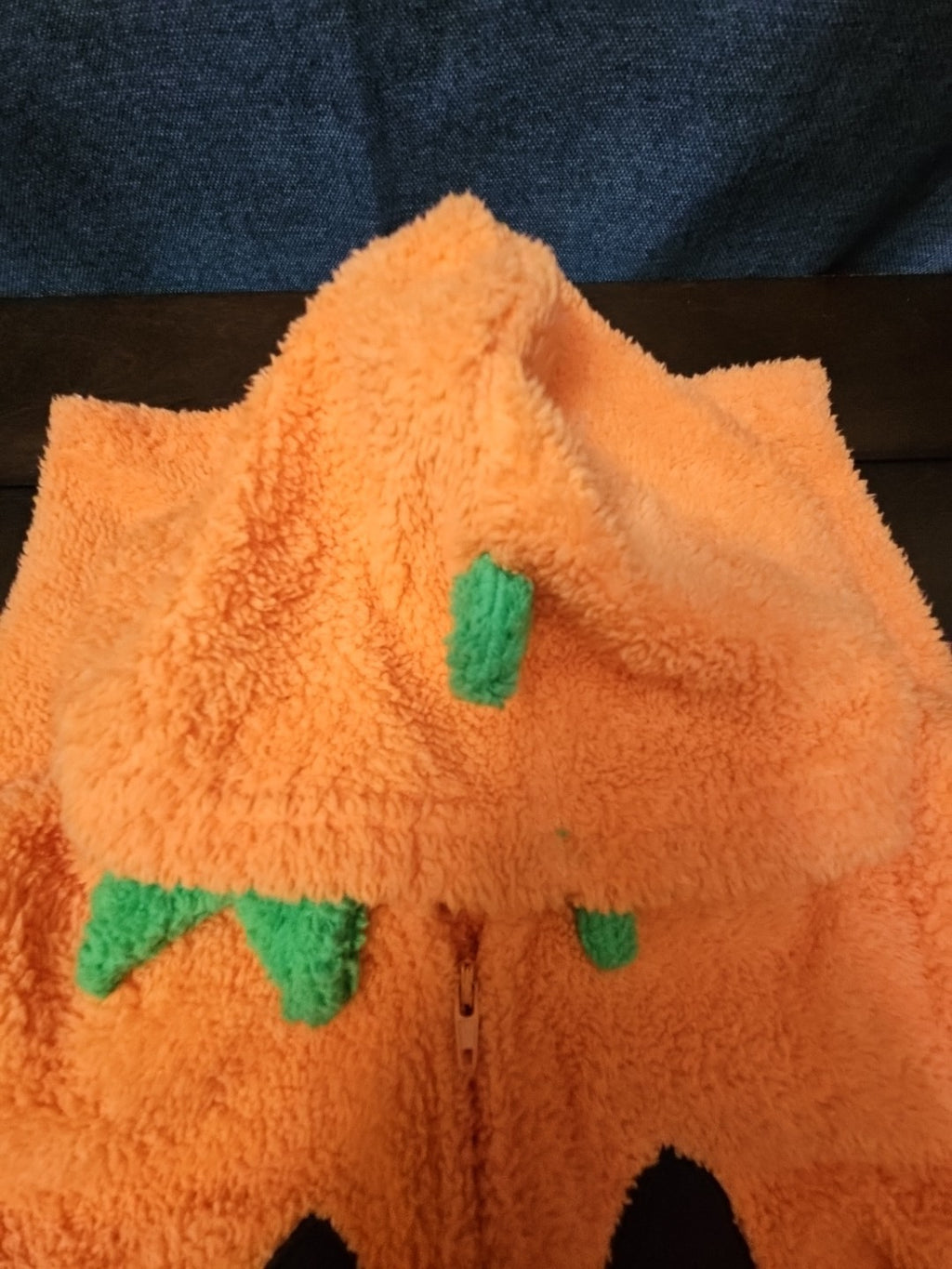 Hyde & Eek Baby Pumpkin Costume 12 Months Plush Zip Up Jack O Lantern Hooded