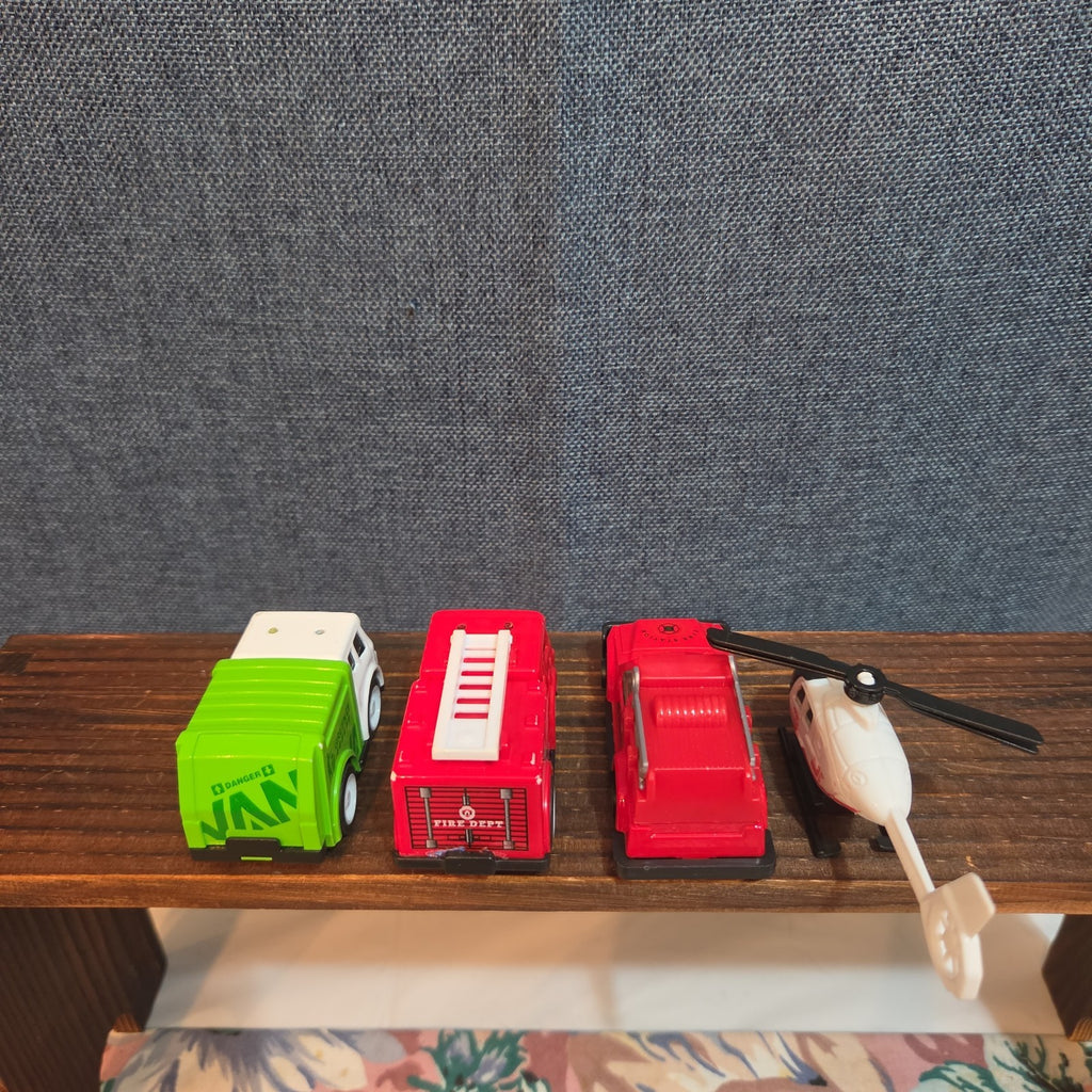 City Rescue Toy Vehicle Lot 4 Fire Truck Copter