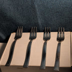 Set of 4 Hampton Silversmiths PORTFOLIO Glossy Salad Forks | 18/0 Stainless 208