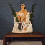 Natural Wood Charcuterie Board 6Pc Farmhouse