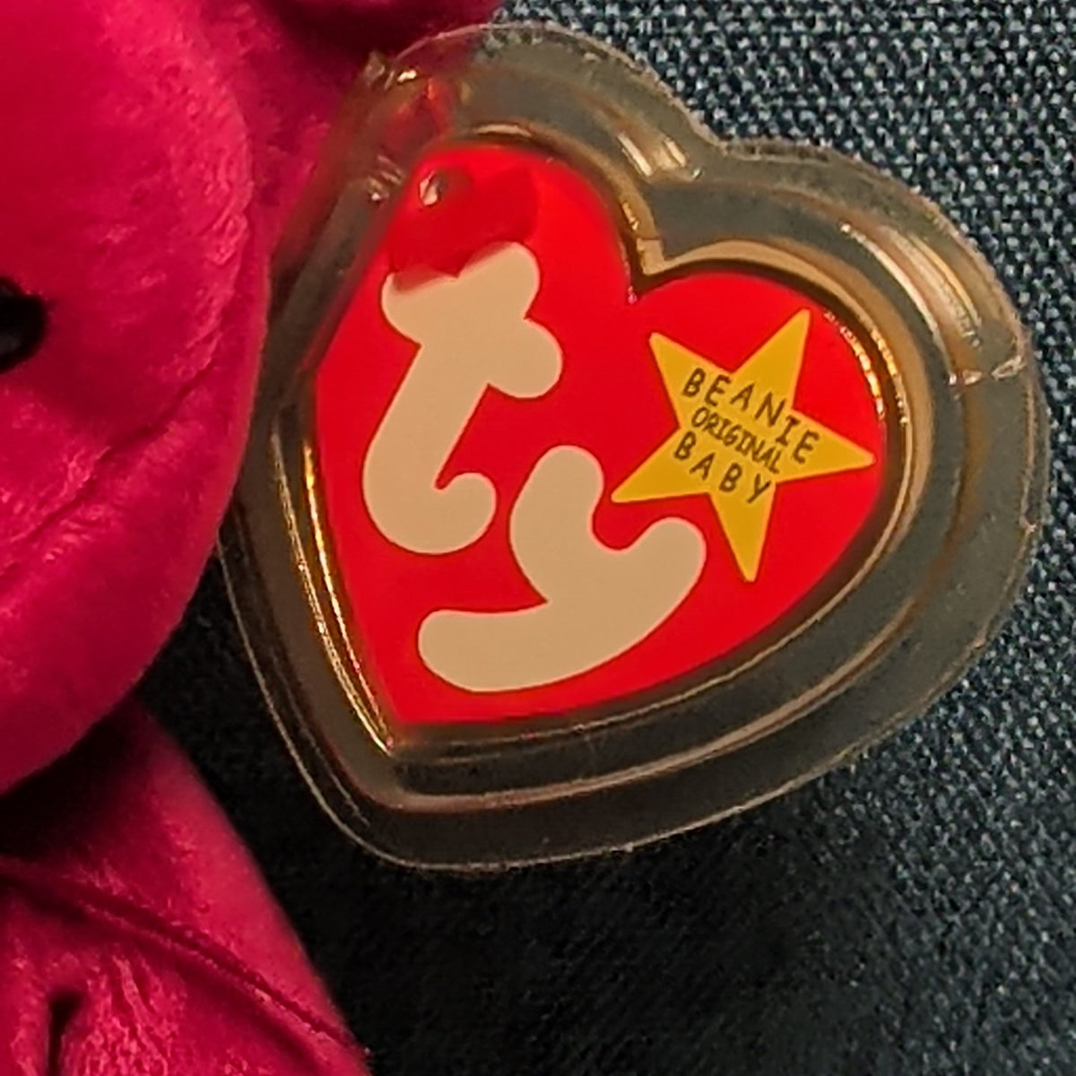 Valentina Ty Beanie Baby 1998 Retired Valentine Bear with Tag Protector Vintage