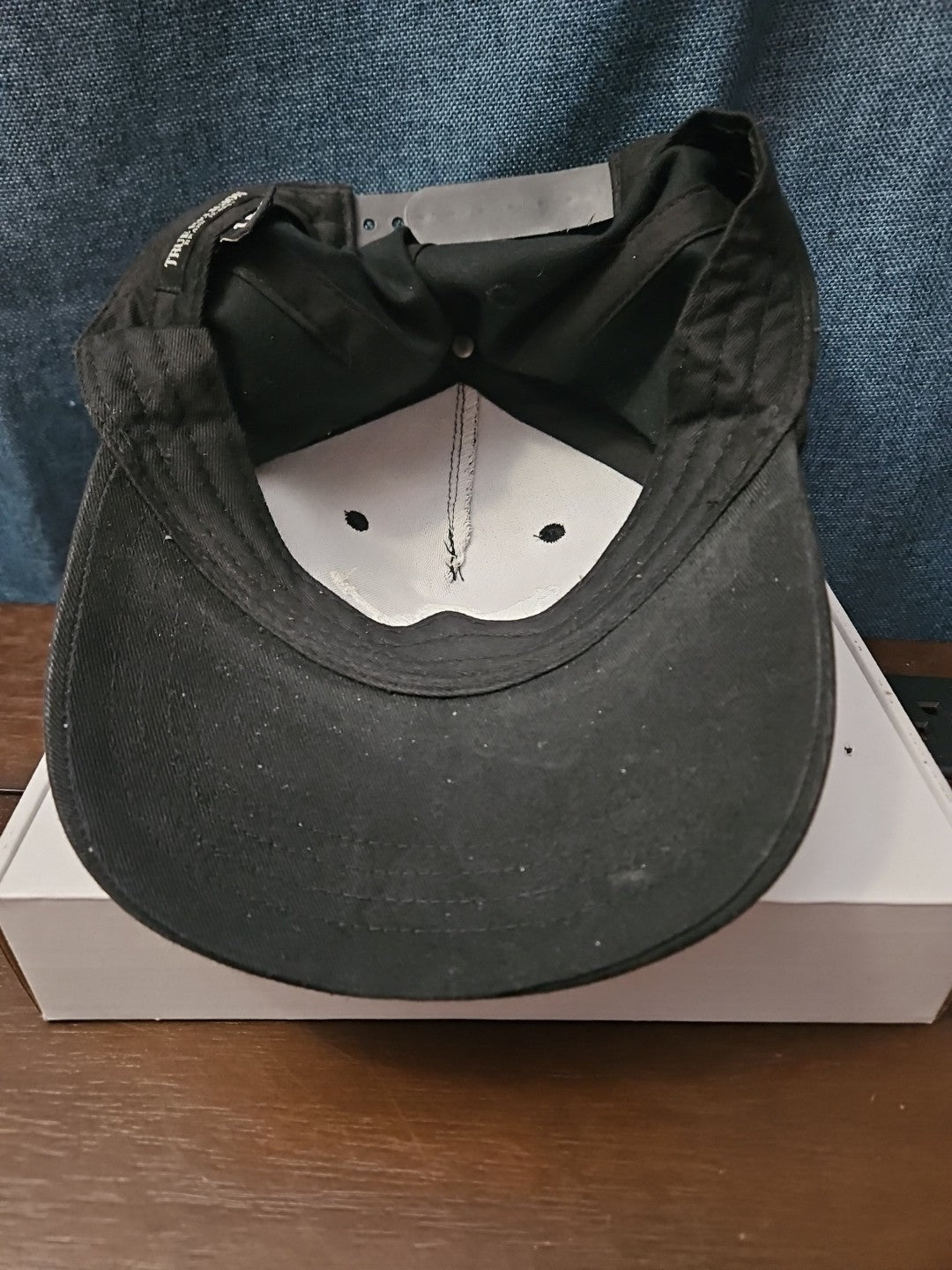 True Religion Hat Black Baseball Cap Buddha Design Adjustable Snapback Mens