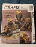 McCall's 6036 Rosenbears Family Pattern 767 1992 Stuffed Bear Clothes UNCUT