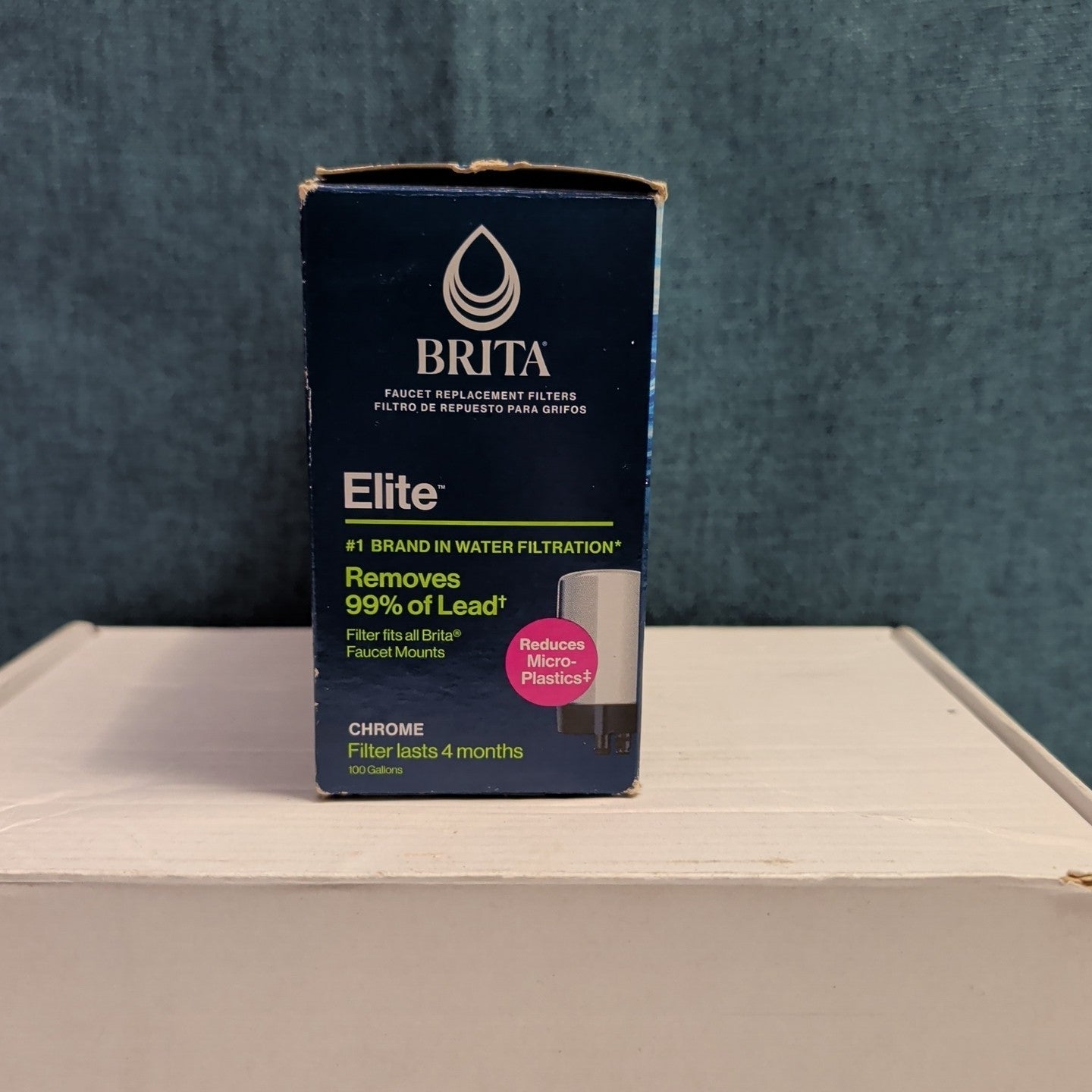Brita Faucet Elite Chrome Replacement Filter 2-Pack Removes 99% Lead New FR-200