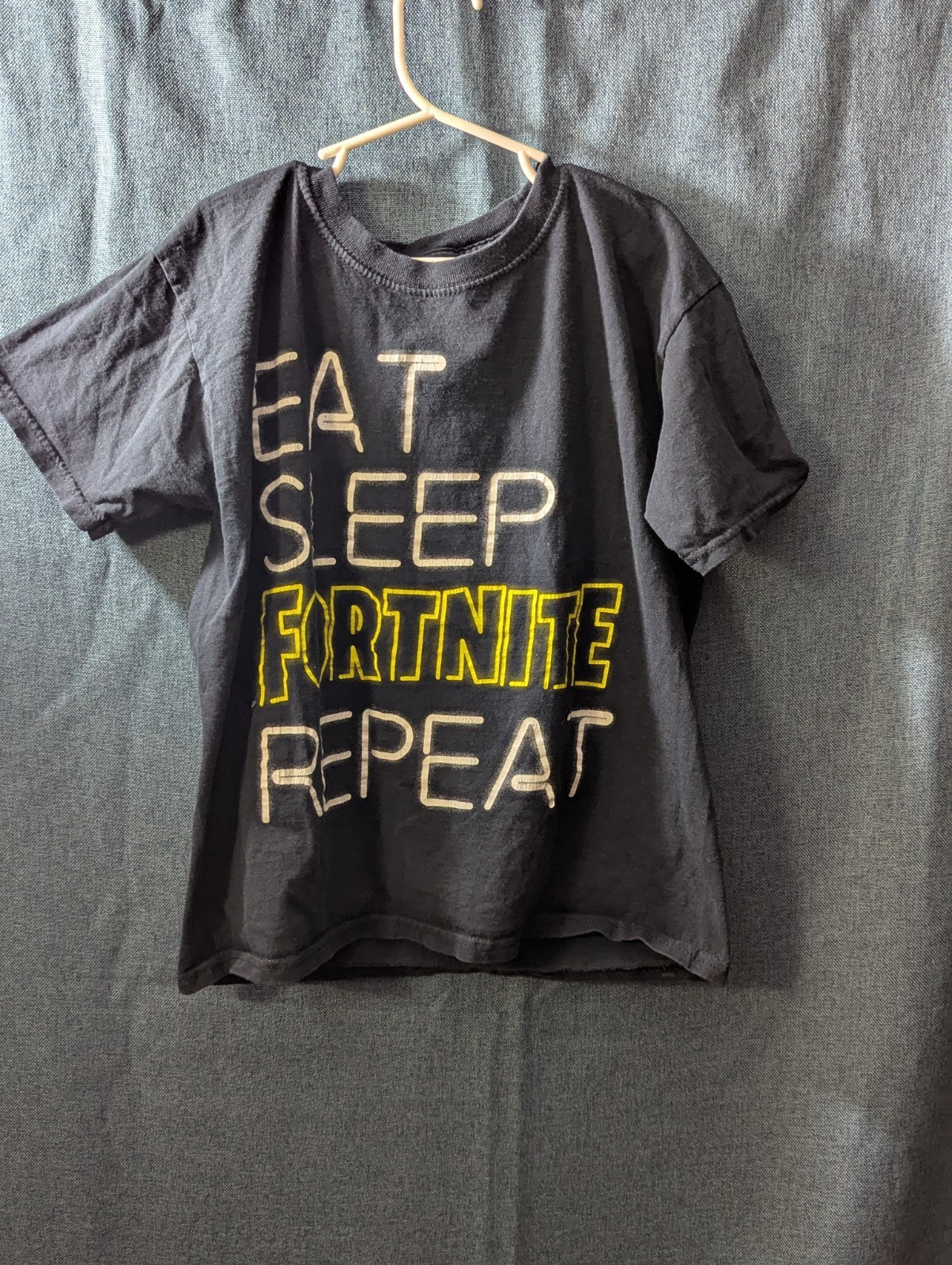 Set Of 2 Fortnite Boys T-Shirts Size L (10-12) Black Graphic Tees Gamer Shirts
