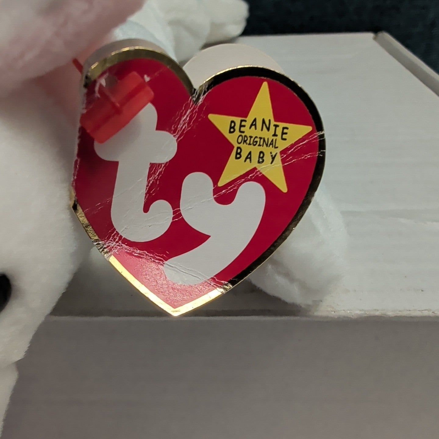 Ty Beanie Baby Butch Bull Terrier Dog 1999 Retired Plush TAG CREASE Clean 4227