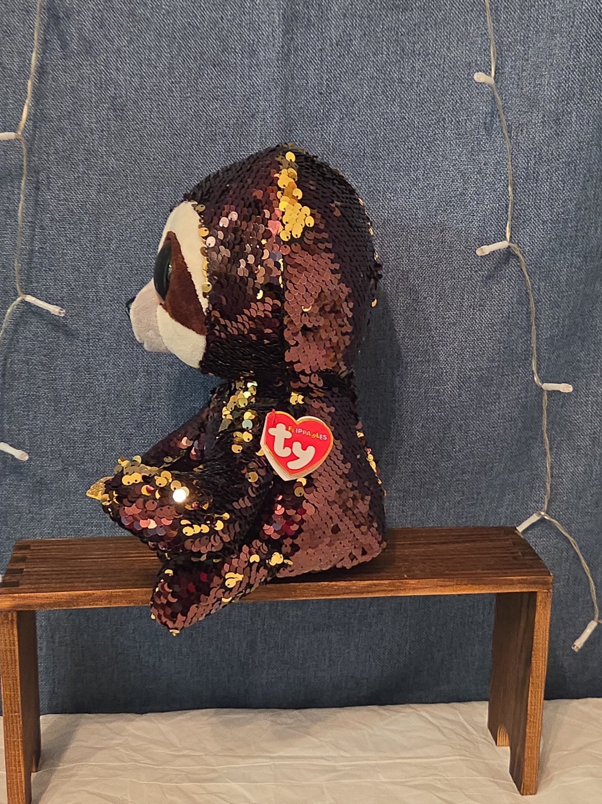 Limited TY Flippables Dangler Sloth 9" Sequin Plush WT