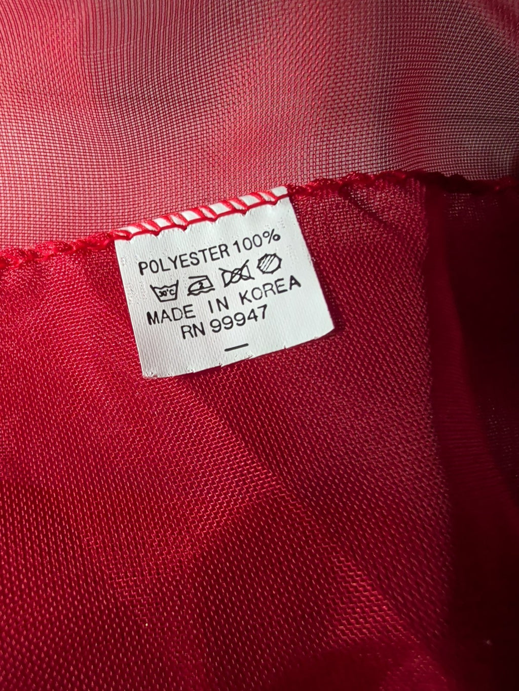 Red Chiffon Evening Shawl Wrap Capelet Bridal PreOwned 65x19