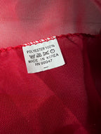 Red Chiffon Evening Shawl Wrap Capelet Bridal PreOwned 65x19
