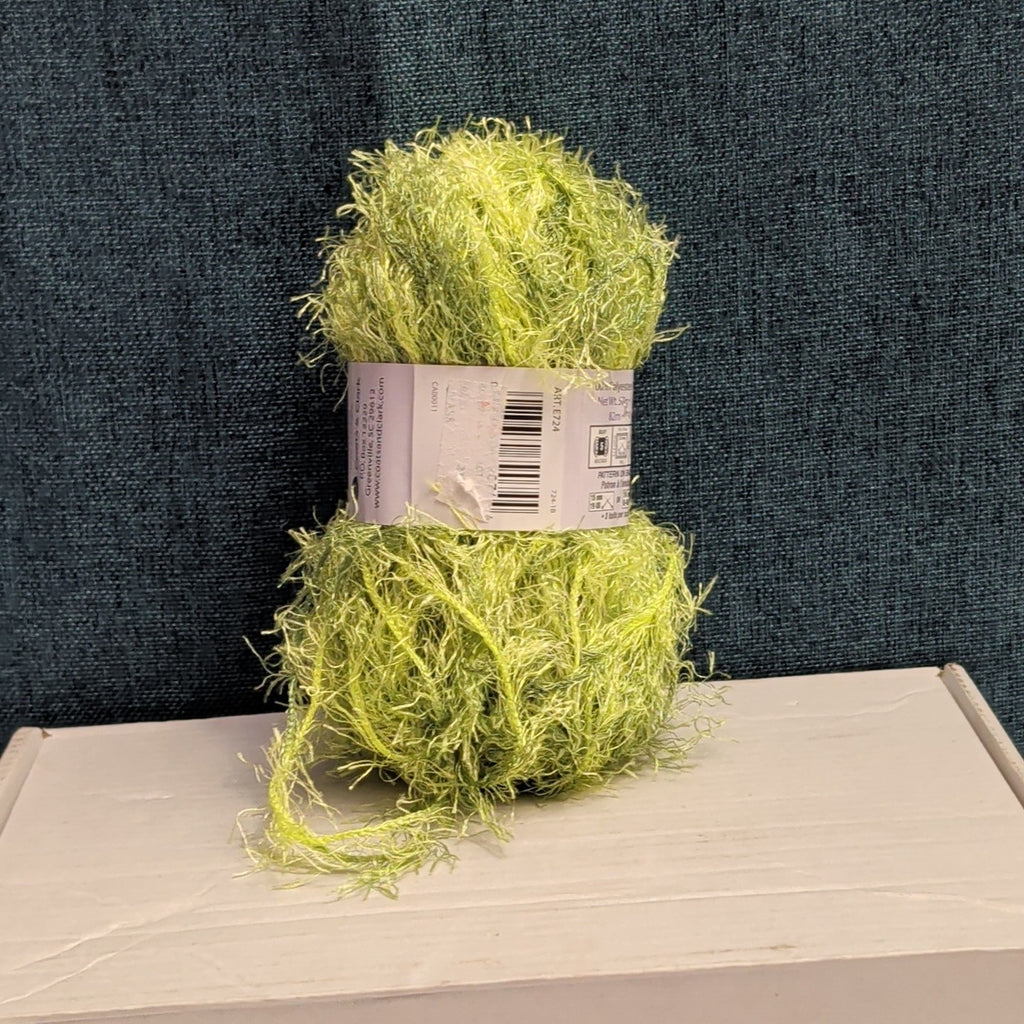Red Heart Foxy Eyelash Yarn Lime Green