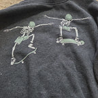 Old Navy Skateboard Skeleton Sweatshirt Boys L Grey Fleece Crewneck Preowned