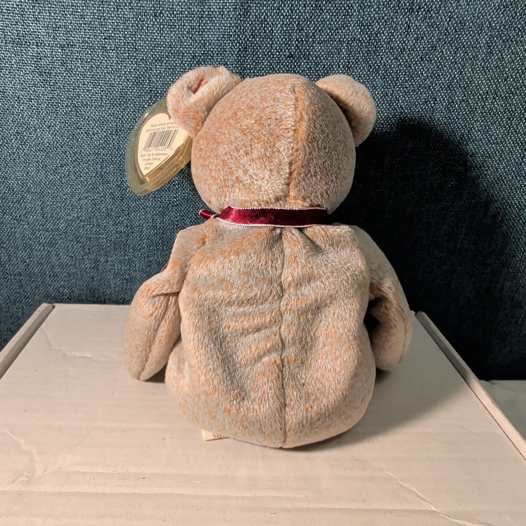 1999 Signature Bear Ty Beanie Baby Retired MWMT with Tag Protector Ginger Bear