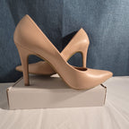 Christian Siriano Nude Heels Pumps 8.5 Pointed Toe Dress Casual Used