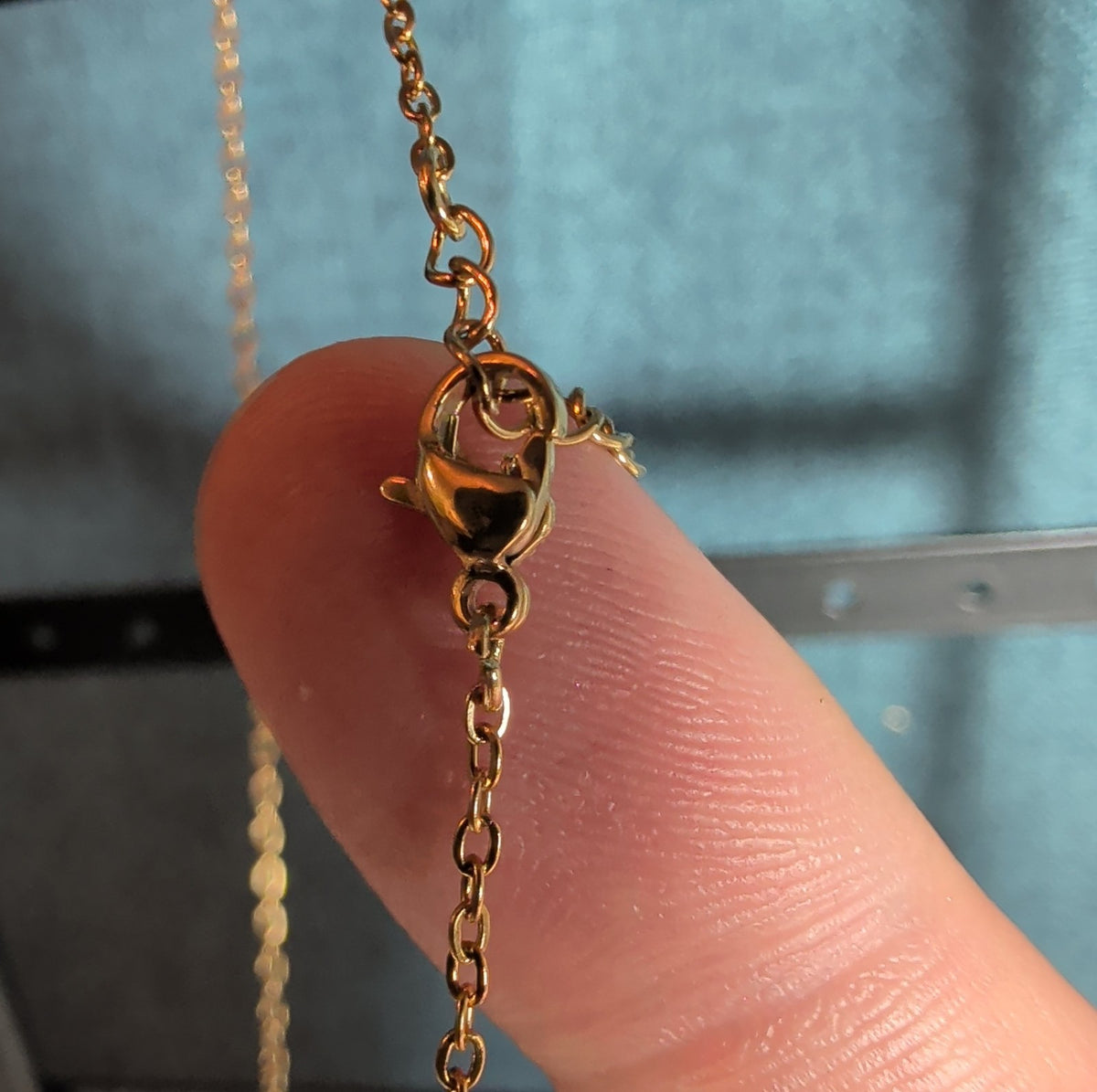 Tiny Cross Necklace 9mm Gold Tone Dainty Minimalist