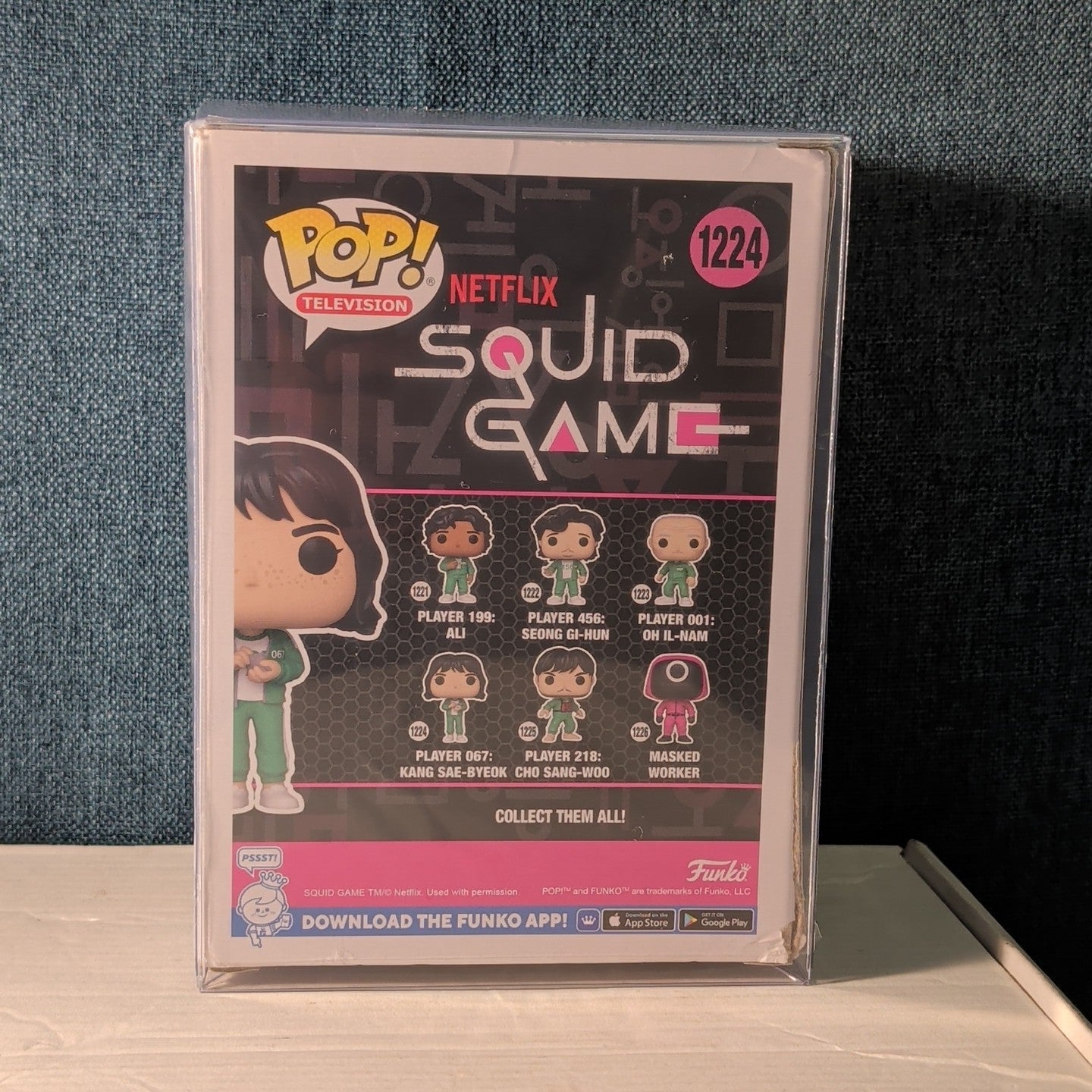 Funko Pop Squid Game Player 067 Kang Sae-Byeok 1224 Figure in Box with Protector