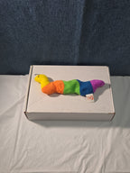 Ty Beanie Baby Inch the Inchworm 1995 Rainbow Plush Yarn Antennae Clean NO TAG