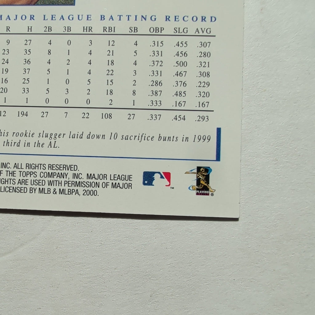2000 Topps Gallery Carlos Beltran #7 Royals Canvas 1999 ROY HOF Vibe