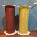 Deco Mesh Ribbon Lot 2 Maroon Gold Metallic Craft Destash