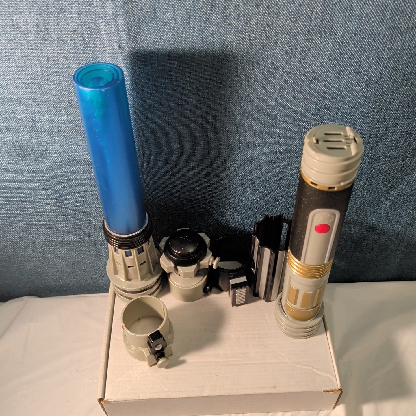 Star Wars Hasbro LFL 2007 Build Your Own Lightsaber Set Obi-Wan Blue TESTED WORK