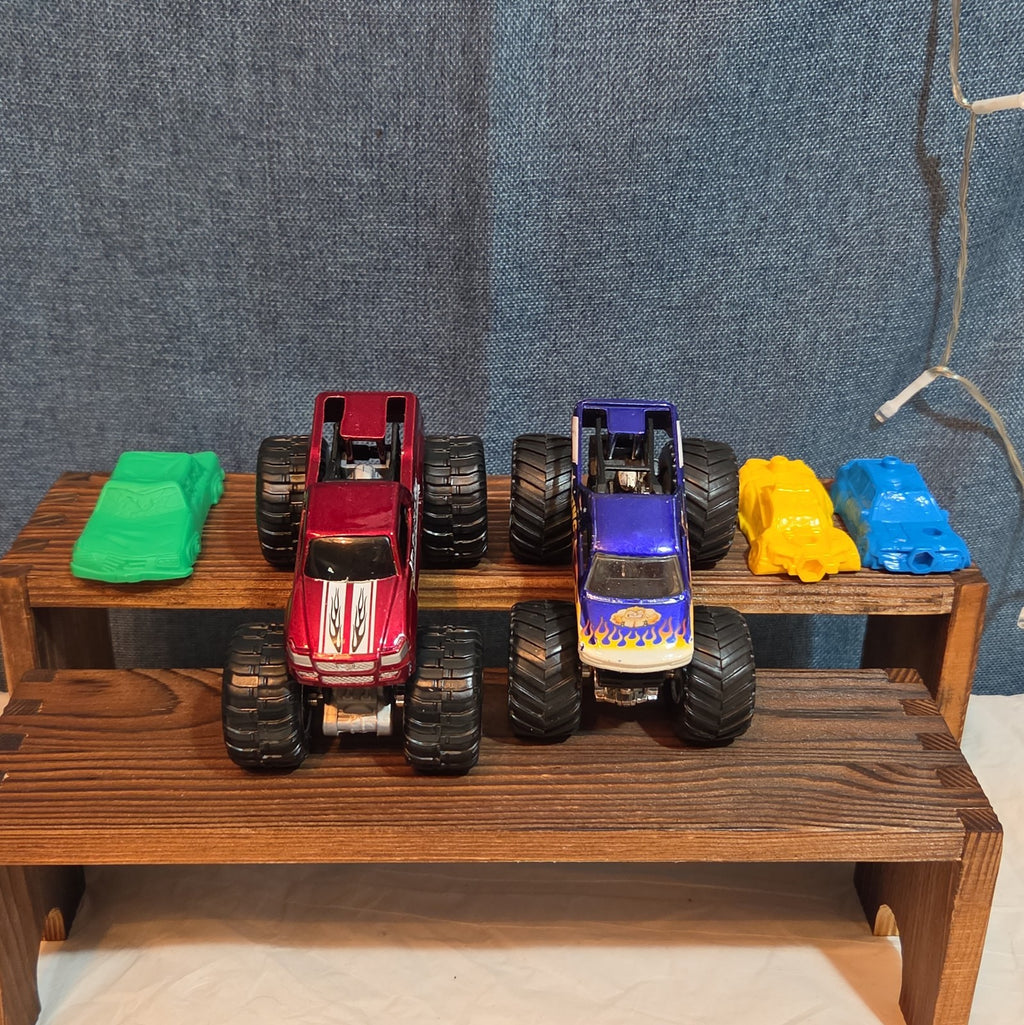 Hot Wheels Monster Trucks Race Bundle Crush Cars Diecast Y2K Mixed with Demo Car