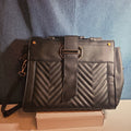 Satchel Chevron Quilted Faux Leather Purse Tote Classic Vibe