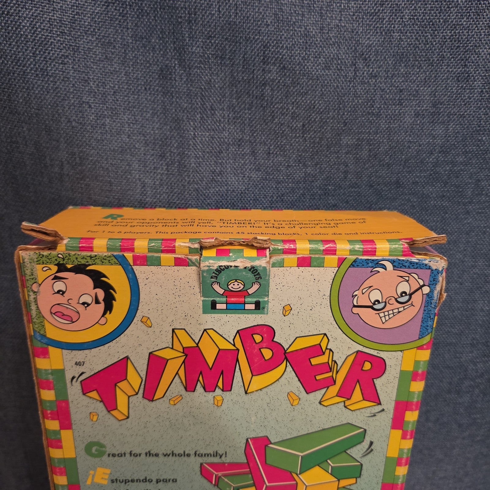 Vintage Discovery Toys Timber Wooden Block Stacking Game