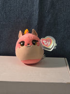TY Roxie the Fox Squish-A-Boos Mini 3" Clip Plush MWMT with Tag Protector NEW