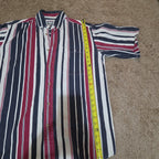 Pine Grove Striped Button Down Shirt Cotton Vintage 90s Retro Men Size M