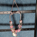 Hello Kitty Charm Bracelet Pink Rhinestone Y2K Kawaii