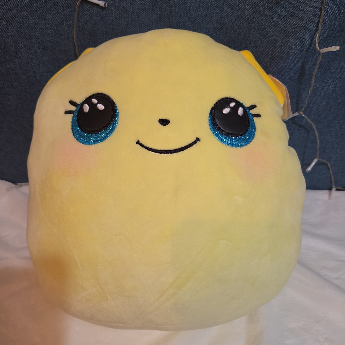 TY Squish-a-Boos Buttercup 10in Yellow Bear Plush Pillow 2021 NWT