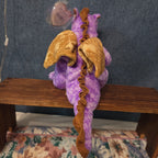 Ty Beanie Baby Legend Purple Dragon Plush Gold Wings 2003