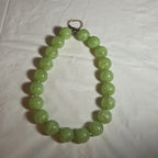 Chunky Bead Necklace Marbled Green Acrylic Retro Y2K PreOwned