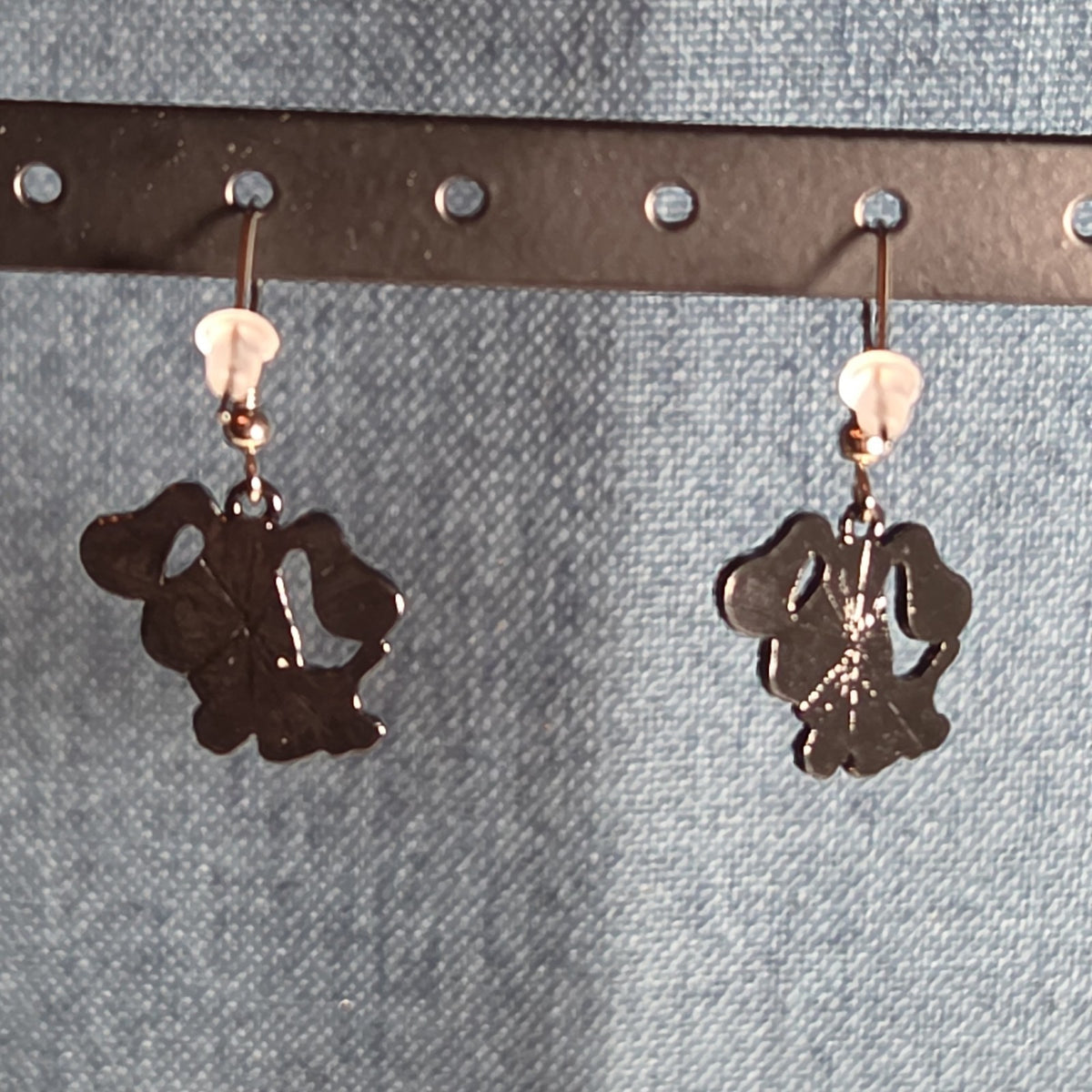 Blue Paw Print Dangle Earrings Cute Pet Lover Enamel Hook Drop Jewelry