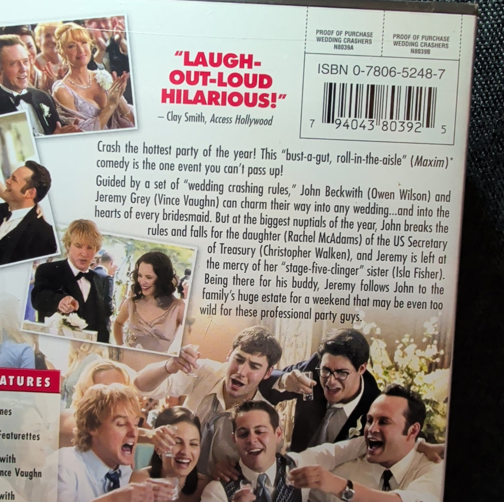 Wedding Crashers DVD 2005 Widescreen R Rated Platinum Series
