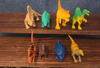 Mini Plastic Dinosaur Figure Lot 8 Prehistoric Toys