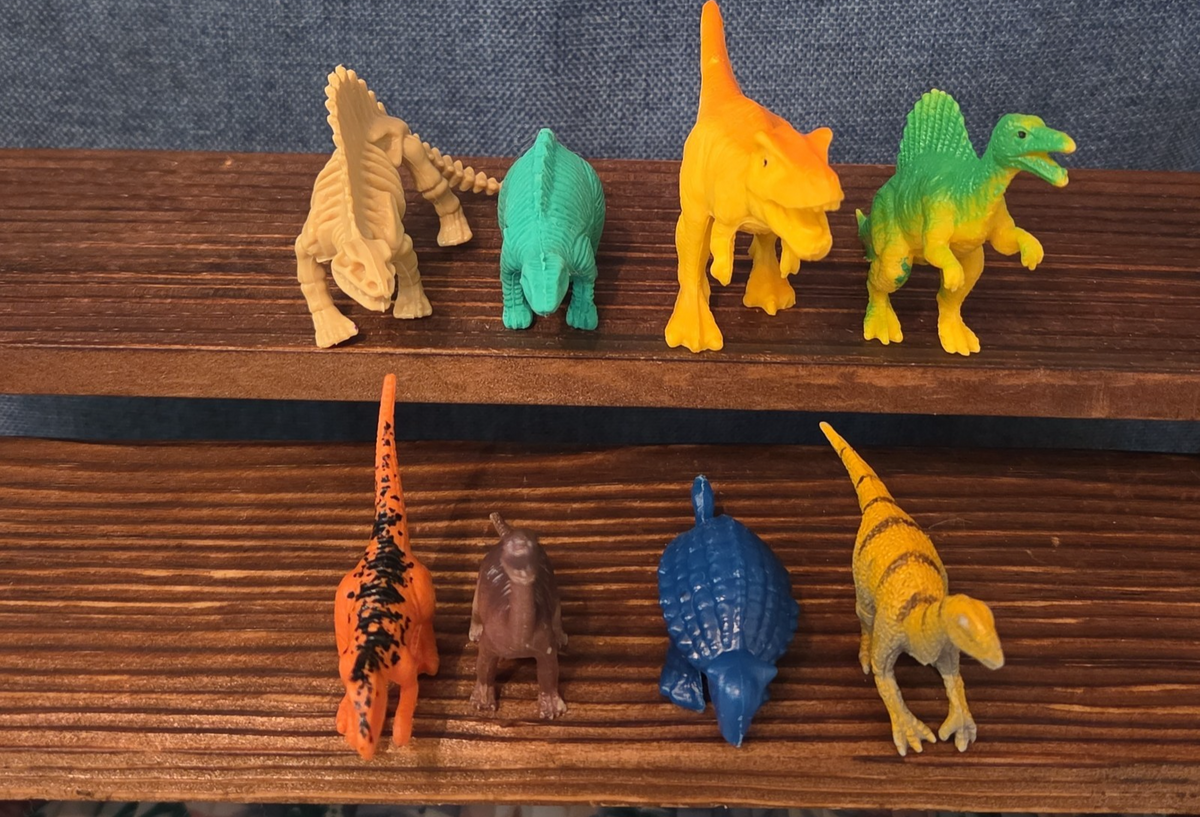 Mini Plastic Dinosaur Figure Lot 8 Prehistoric Toys