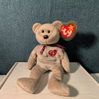 1999 Signature Bear Ty Beanie Baby Retired MWMT with Tag Protector Ginger Bear