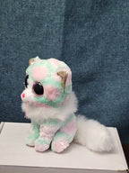 TY Beanie Boos Opal Cat Plush 6" | Pastel Pink & Green Tie Dye Kitty | No Tag