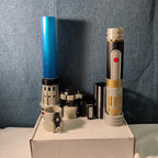 Star Wars Hasbro LFL 2007 Build Your Own Lightsaber Set Obi-Wan Blue TESTED WORK