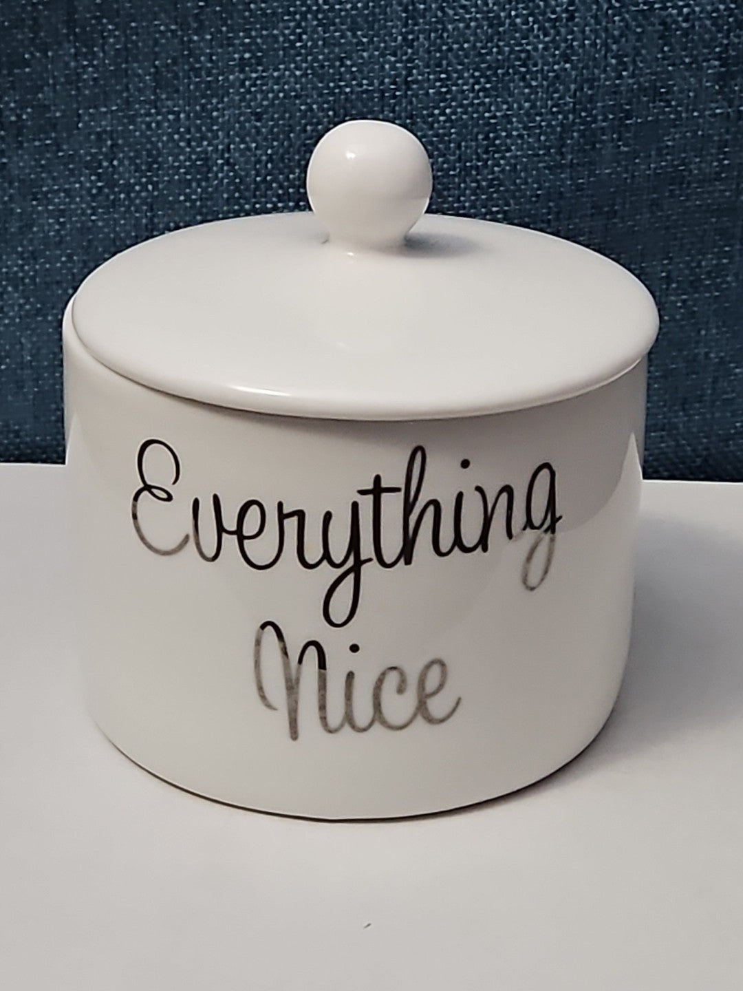 Ceramic Sugar Bowl with Lid | "Sugar & Spice"