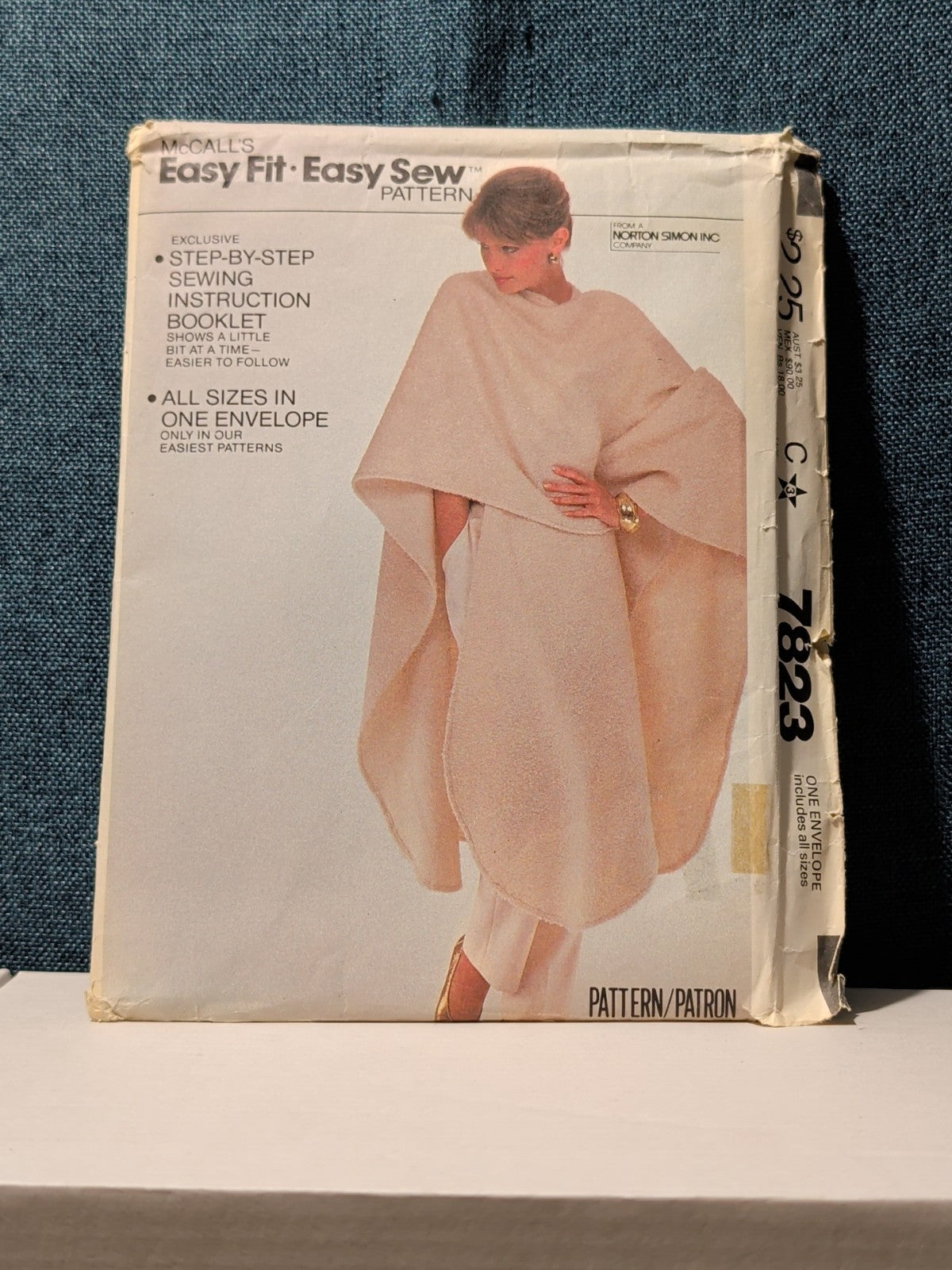 ​Vintage McCall's 7823 Sewing Pattern | Misses' Poncho Cape Wrap | Easy One Size