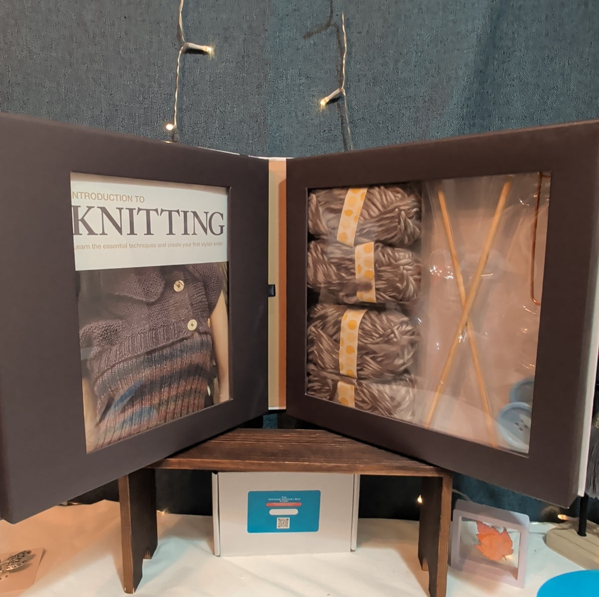 SpiceBox Intro To Knitting Learn To Knit Craft Kit Bamboo Needles