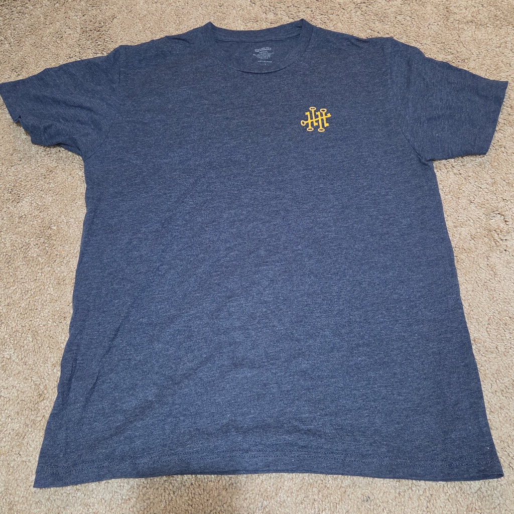 Diageo Tangerine Shirt Large Navy Blue Key Graphic Tee