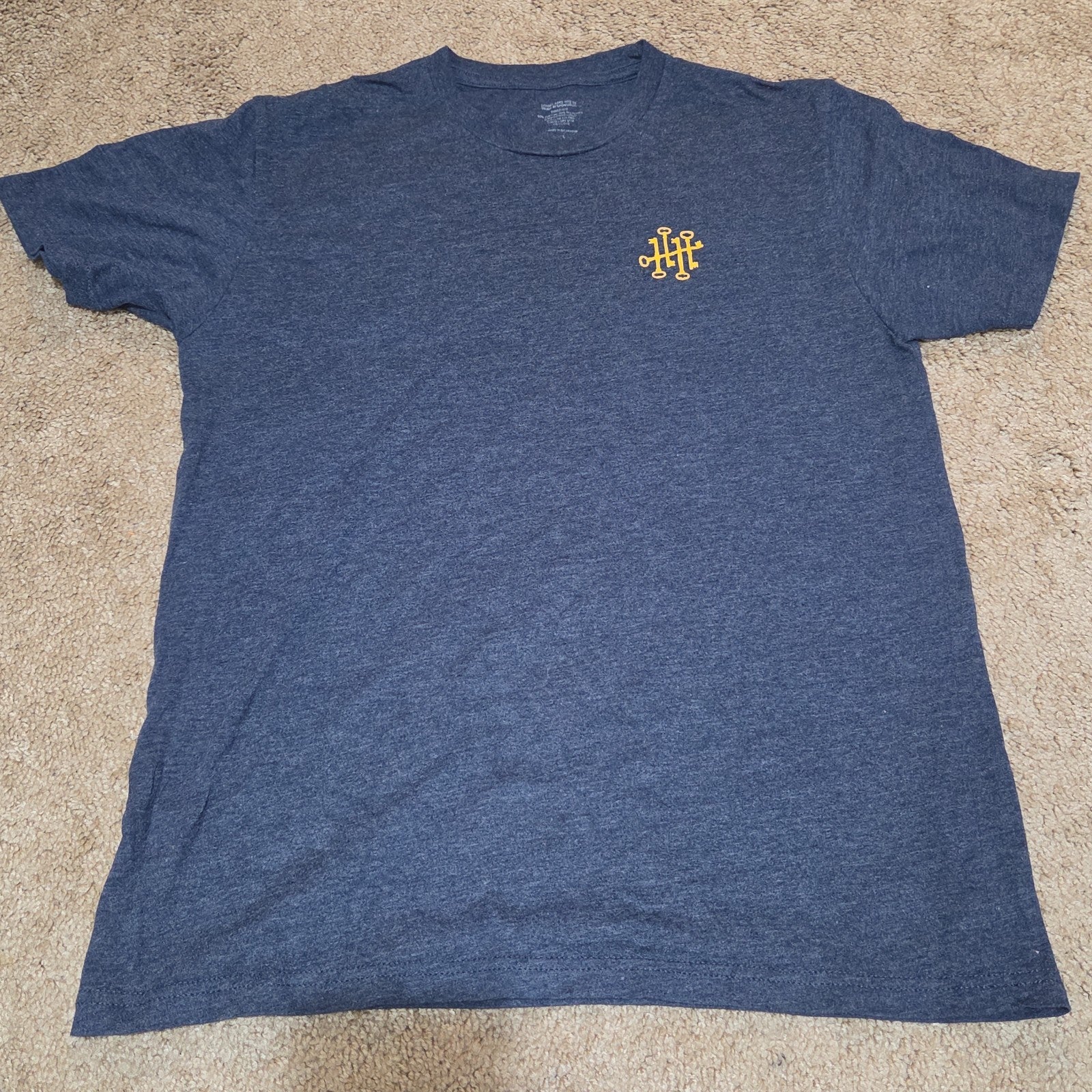 Diageo Tangerine Shirt Large Navy Blue Key Graphic Tee