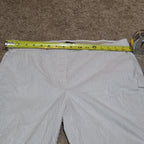 Jones New York Pants Womens 12 Tan White Stripe Pull On Crop Trouser Cotton Good