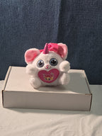 ZURU Rainbocorn Puppycorn Penny the Pug 5" Plush White Pink Bow Glitter Horn