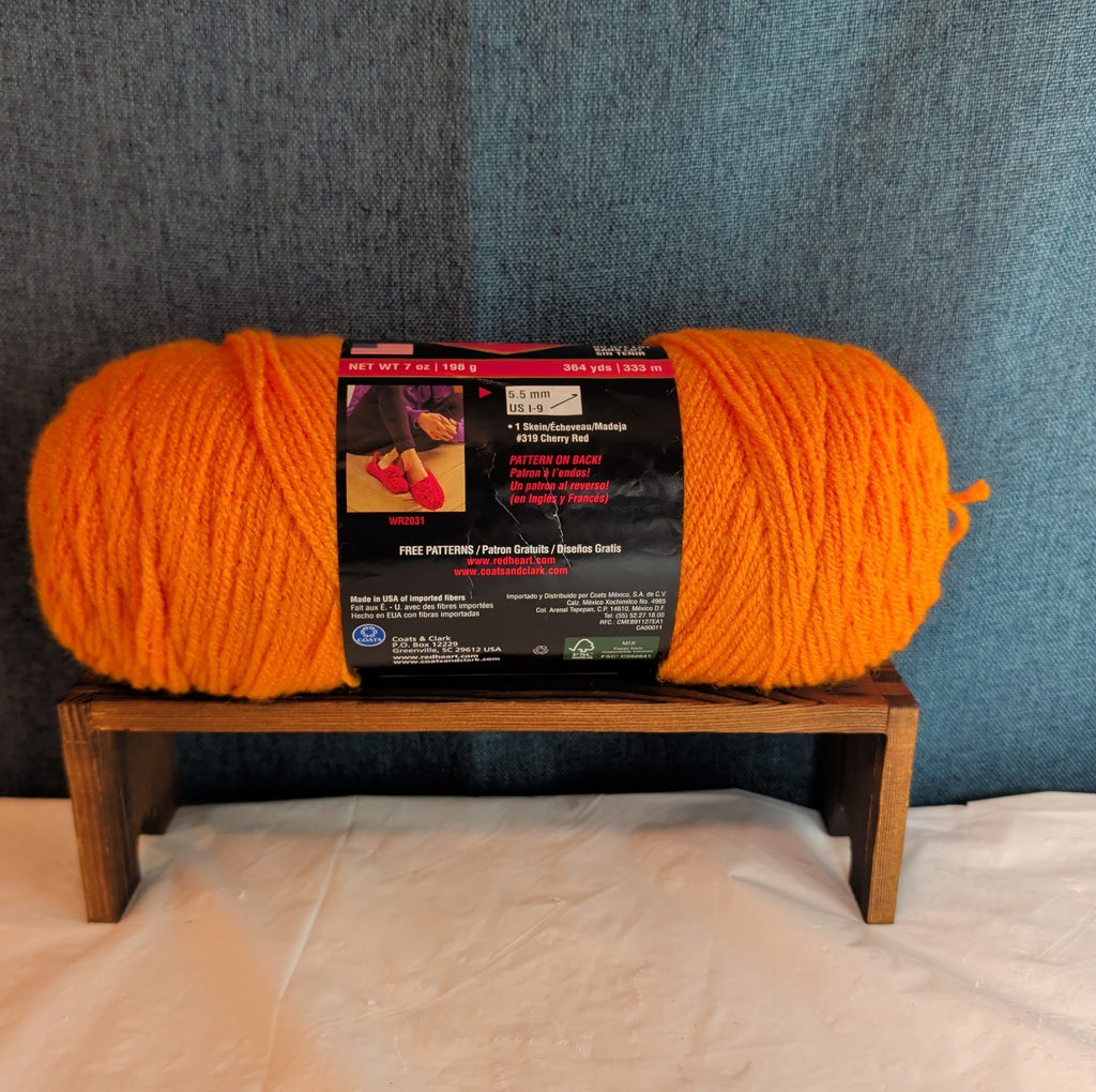 Red Heart Super Saver Pumpkin Orange Acrylic Yarn Cozy Fall NWT E300