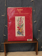 Anchor Countryside Floral Cross Stitch Kit Cream Aida Floral PCE893