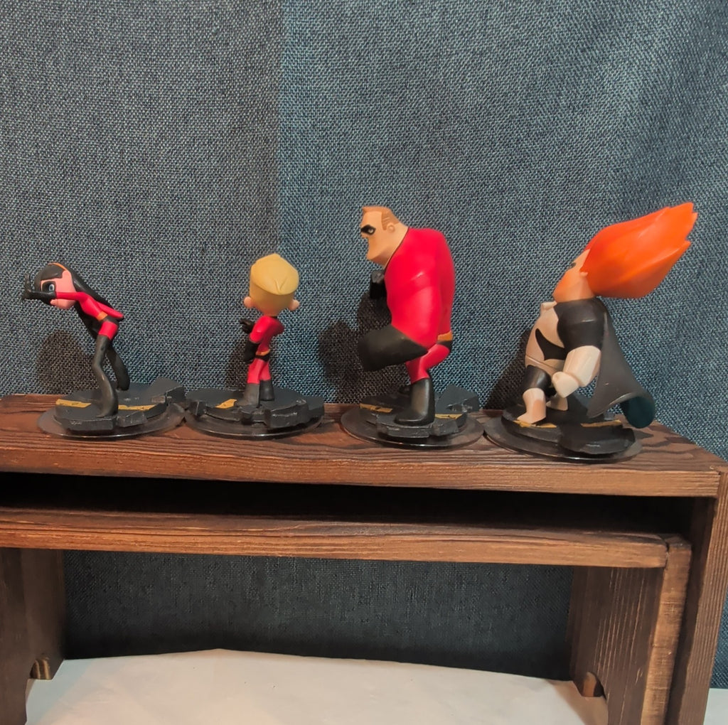 Disney Infinity 1.0 Incredibles 4 Figure Lot Syndrome Dash PVC Loose