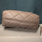 Studio Badgley Mischka Quilted Mini Tote Taupe Vegan Leather NWT